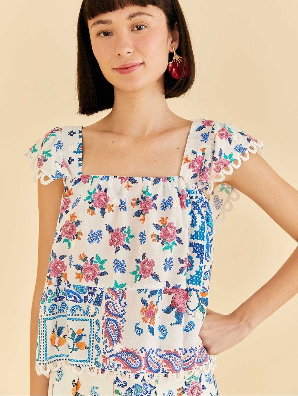 Farm Rio Romantic Blouse